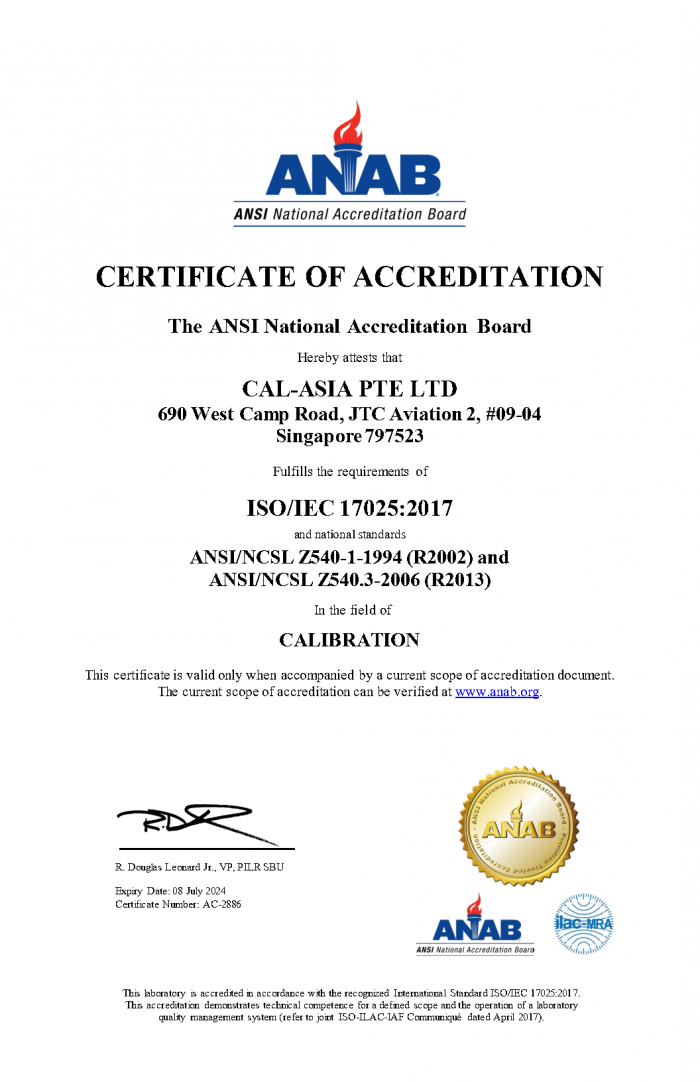 CAL-ASIA Pte Ltd | ISO17025